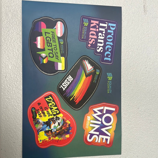 LGBTQ Pride Sticker Sheet by Equality Florida