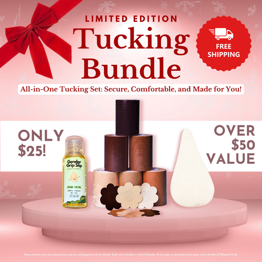 All-in-One Tucking Bundle: Tape, Tuck Pad, and Vitamin E Oil